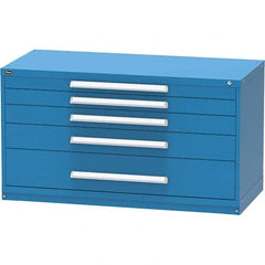 Vidmar - 5 Drawer, 45 Compartment Bright Blue Steel Modular Storage Cabinet - All Tool & Supply