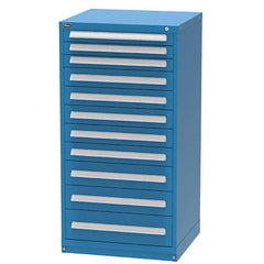 Vidmar - 11 Drawer, 344 Compartment Bright Blue Steel Modular Storage Cabinet - All Tool & Supply