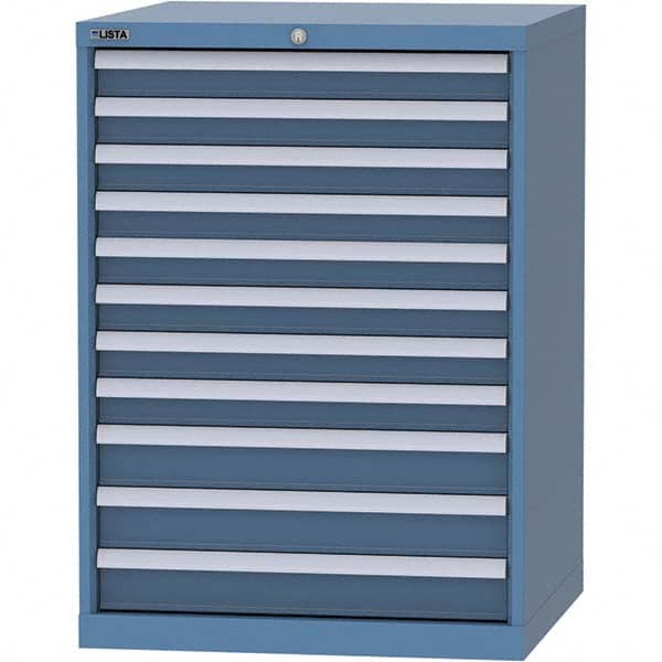 LISTA - 11 Drawer, 45 Compartment Bright Blue Steel Modular Storage Cabinet - All Tool & Supply