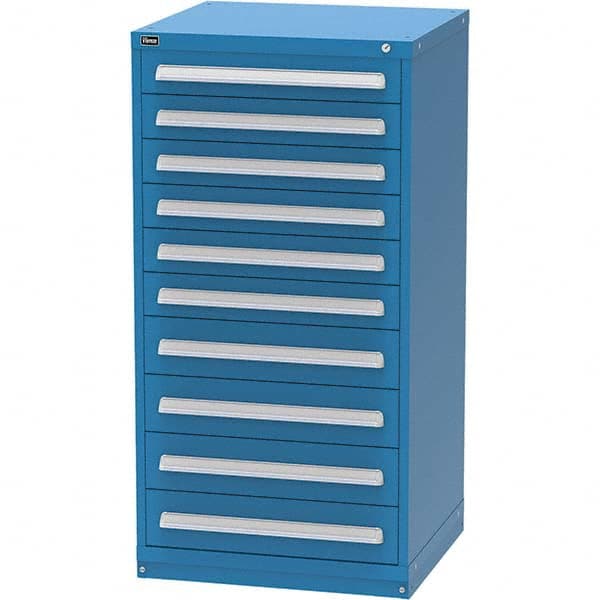 Vidmar - 10 Drawer Bright Blue Steel Modular Storage Cabinet - All Tool & Supply