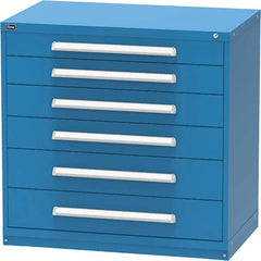 Vidmar - 6 Drawer, 45 Compartment Bright Blue Steel Modular Storage Cabinet - All Tool & Supply