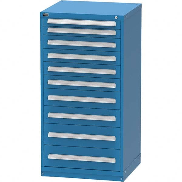 Vidmar - 10 Drawer Bright Blue Steel Modular Storage Cabinet - All Tool & Supply