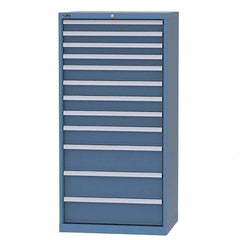 LISTA - 11 Drawer, 93 Compartment Bright Blue Steel Modular Storage Cabinet - All Tool & Supply