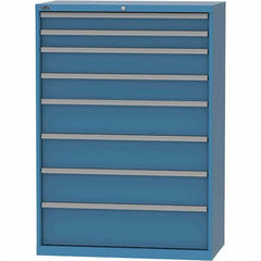 LISTA - 8 Drawer, 84 Compartment Bright Blue Steel Modular Storage Cabinet - All Tool & Supply