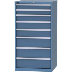 LISTA - 8 Drawer, 45 Compartment Bright Blue Steel Modular Storage Cabinet - All Tool & Supply