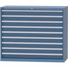 LISTA - 9 Drawer, 99 Compartment Bright Blue Steel Modular Storage Cabinet - All Tool & Supply