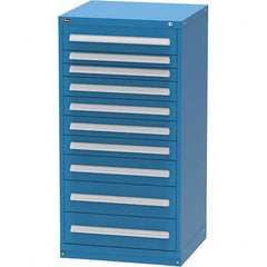 Vidmar - 10 Drawer, 60 Compartment Bright Blue Steel Modular Storage Cabinet - All Tool & Supply