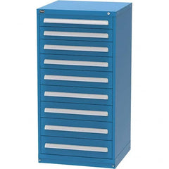 Vidmar - 9 Drawer, 344 Compartment Bright Blue Steel Modular Storage Cabinet - All Tool & Supply