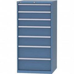 LISTA - 7 Drawer, 45 Compartment Bright Blue Steel Modular Storage Cabinet - All Tool & Supply