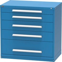 Vidmar - 5 Drawer, 45 Compartment Bright Blue Steel Modular Storage Cabinet - All Tool & Supply