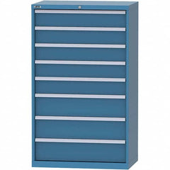 LISTA - 8 Drawer, 84 Compartment Bright Blue Steel Modular Storage Cabinet - All Tool & Supply