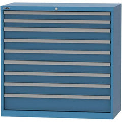 LISTA - 9 Drawer, 84 Compartment Bright Blue Steel Modular Storage Cabinet - All Tool & Supply