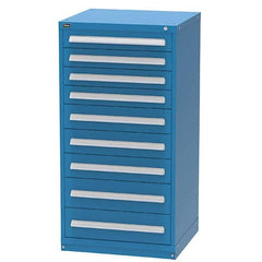 Vidmar - 9 Drawer Bright Blue Steel Modular Storage Cabinet - All Tool & Supply