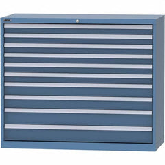 LISTA - 10 Drawer, 99 Compartment Bright Blue Steel Modular Storage Cabinet - All Tool & Supply