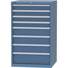 LISTA - 8 Drawer, 45 Compartment Bright Blue Steel Modular Storage Cabinet - All Tool & Supply