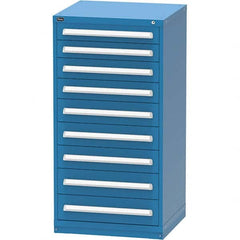 Vidmar - 9 Drawer Bright Blue Steel Modular Storage Cabinet - All Tool & Supply