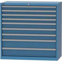 LISTA - 9 Drawer, 84 Compartment Bright Blue Steel Modular Storage Cabinet - All Tool & Supply