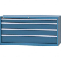 LISTA - 4 Drawer, 84 Compartment Bright Blue Steel Modular Storage Cabinet - All Tool & Supply