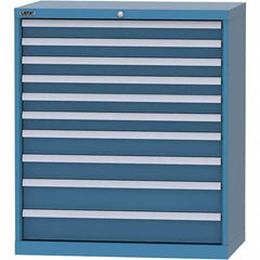 LISTA - 10 Drawer, 84 Compartment Bright Blue Steel Modular Storage Cabinet - All Tool & Supply