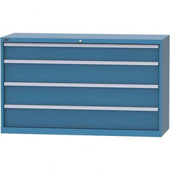 LISTA - 4 Drawer, 84 Compartment Bright Blue Steel Modular Storage Cabinet - All Tool & Supply