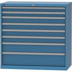 LISTA - 8 Drawer, 84 Compartment Bright Blue Steel Modular Storage Cabinet - All Tool & Supply