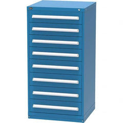 Vidmar - 8 Drawer, 124 Compartment Bright Blue Steel Modular Storage Cabinet - All Tool & Supply