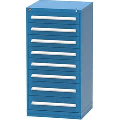 Vidmar - 8 Drawer, 124 Compartment Bright Blue Steel Modular Storage Cabinet - All Tool & Supply