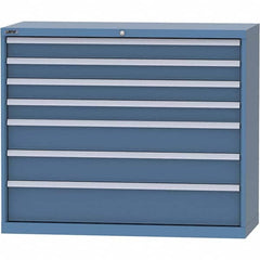 LISTA - 7 Drawer, 99 Compartment Bright Blue Steel Modular Storage Cabinet - All Tool & Supply