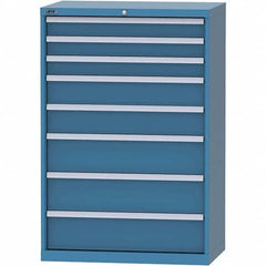 LISTA - 8 Drawer, 84 Compartment Bright Blue Steel Modular Storage Cabinet - All Tool & Supply