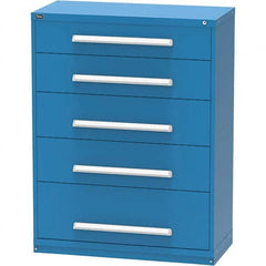 Vidmar - 5 Drawer, 45 Compartment Bright Blue Steel Modular Storage Cabinet - All Tool & Supply