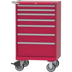 LISTA - 7 Drawer, 124 Compartment Red Steel Modular Storage Cabinet - All Tool & Supply