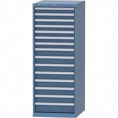 LISTA - 15 Drawer, 99 Compartment Bright Blue Steel Modular Storage Cabinet - All Tool & Supply