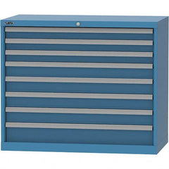 LISTA - 8 Drawer, 84 Compartment Bright Blue Steel Modular Storage Cabinet - All Tool & Supply