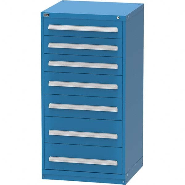 Vidmar - 7 Drawer Bright Blue Steel Modular Storage Cabinet - All Tool & Supply