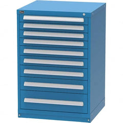 Vidmar - 9 Drawer Bright Blue Steel Modular Storage Cabinet - All Tool & Supply