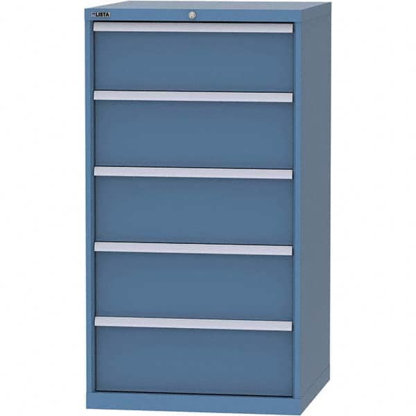 LISTA - 5 Drawer, 45 Compartment Bright Blue Steel Modular Storage Cabinet - All Tool & Supply