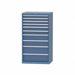 LISTA - 8 Drawer, 124 Compartment Bright Blue Steel Modular Storage Cabinet - All Tool & Supply