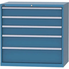 LISTA - 4 Drawer, 99 Compartment Bright Blue Steel Modular Storage Cabinet - All Tool & Supply