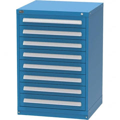 Vidmar - 8 Drawer, 344 Compartment Bright Blue Steel Modular Storage Cabinet - All Tool & Supply