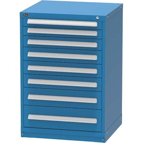 Vidmar - 8 Drawer Bright Blue Steel Modular Storage Cabinet - All Tool & Supply