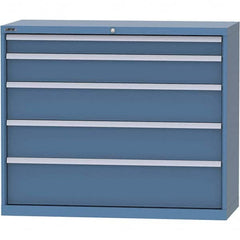 LISTA - 5 Drawer, 99 Compartment Bright Blue Steel Modular Storage Cabinet - All Tool & Supply