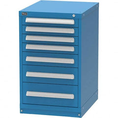 Vidmar - 7 Drawer, 45 Compartment Bright Blue Steel Modular Storage Cabinet - All Tool & Supply