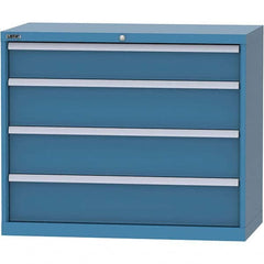 LISTA - 4 Drawer, 84 Compartment Bright Blue Steel Modular Storage Cabinet - All Tool & Supply