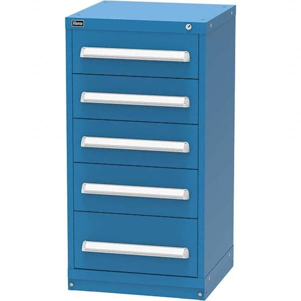 Vidmar - 5 Drawer Bright Blue Steel Modular Storage Cabinet - All Tool & Supply