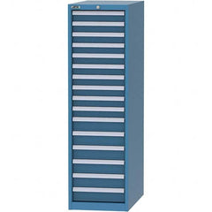 LISTA - 16 Drawer, 45 Compartment Bright Blue Steel Modular Storage Cabinet - All Tool & Supply