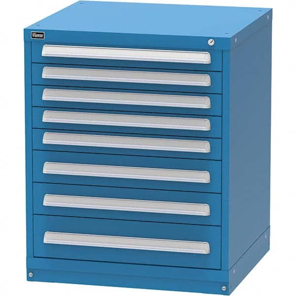 Vidmar - 8 Drawer Bright Blue Steel Modular Storage Cabinet - All Tool & Supply