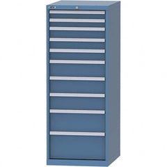 LISTA - 10 Drawer, 99 Compartment Bright Blue Steel Modular Storage Cabinet - All Tool & Supply