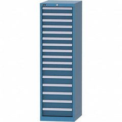 LISTA - 16 Drawer, 45 Compartment Bright Blue Steel Modular Storage Cabinet - All Tool & Supply