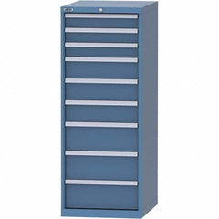 LISTA - 9 Drawer, 99 Compartment Bright Blue Steel Modular Storage Cabinet - All Tool & Supply