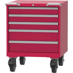 LISTA - 5 Drawer, 45 Compartment Red Steel Modular Storage Cabinet - All Tool & Supply